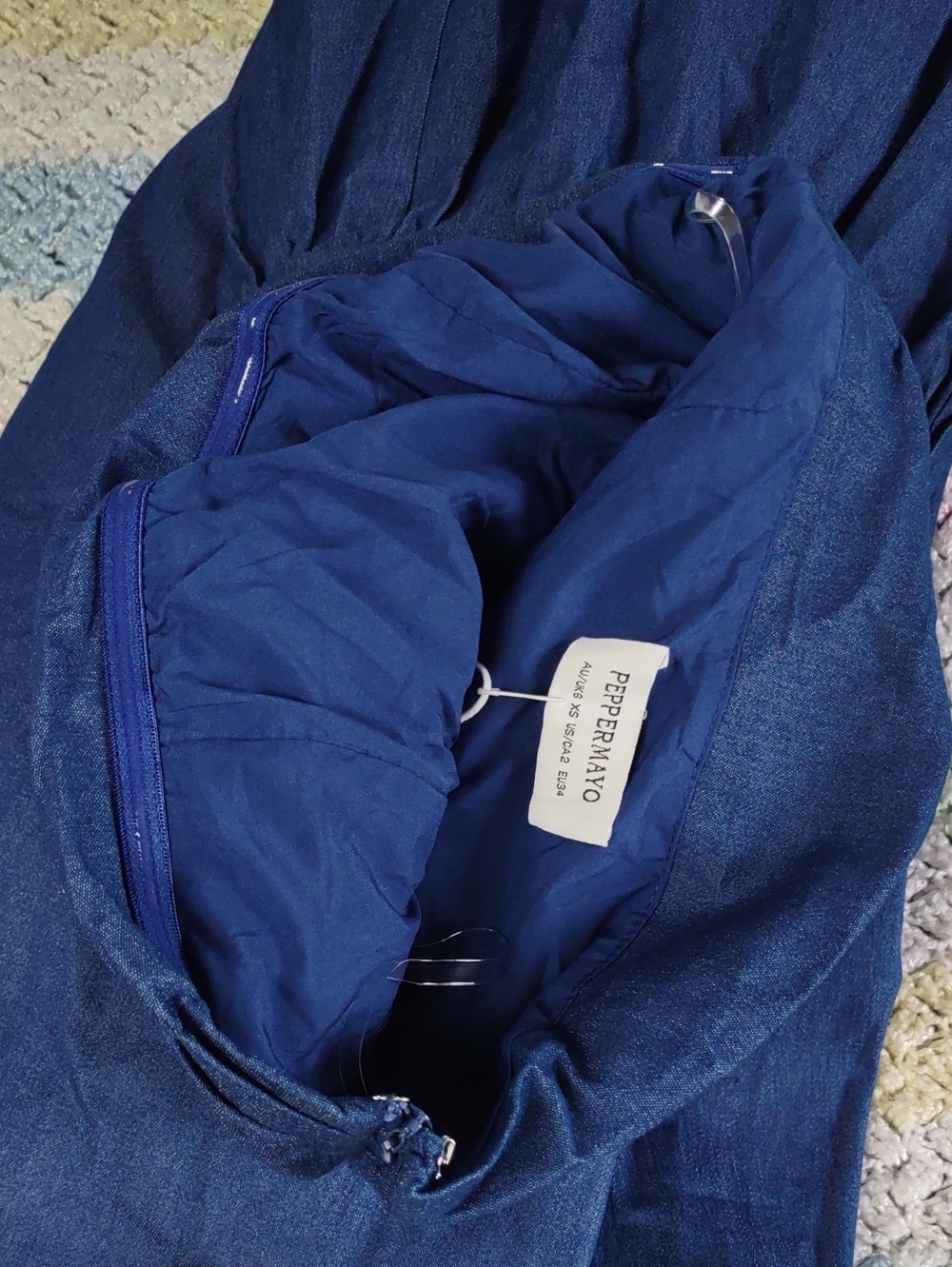 Peppermayo Size 2 Carmel Denim Maxi Dress - Picture 13 of 14